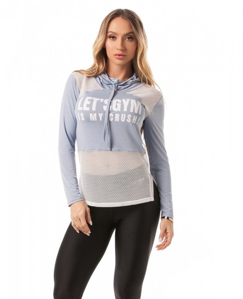 Ultra leichter Fitness-Hoody Blue LETSGYM